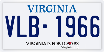 VA license plate VLB1966