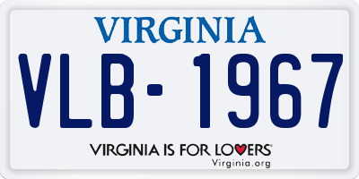 VA license plate VLB1967