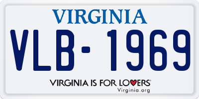 VA license plate VLB1969