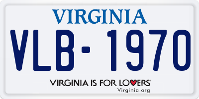 VA license plate VLB1970
