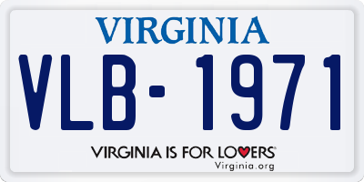 VA license plate VLB1971