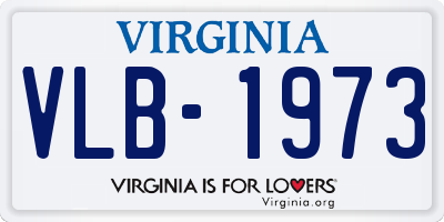 VA license plate VLB1973