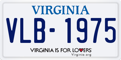 VA license plate VLB1975