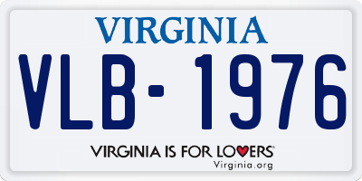 VA license plate VLB1976