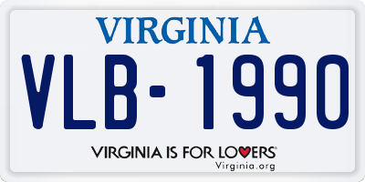 VA license plate VLB1990