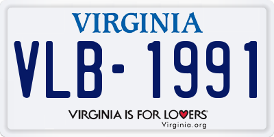 VA license plate VLB1991