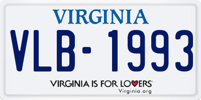 VA license plate VLB1993