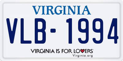 VA license plate VLB1994