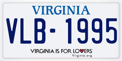 VA license plate VLB1995