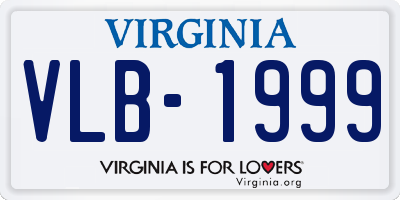 VA license plate VLB1999