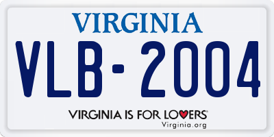 VA license plate VLB2004