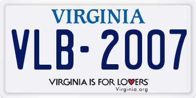 VA license plate VLB2007