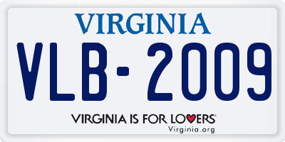 VA license plate VLB2009