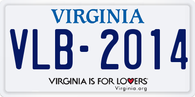 VA license plate VLB2014