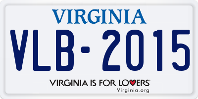 VA license plate VLB2015
