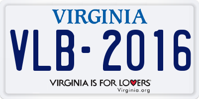 VA license plate VLB2016