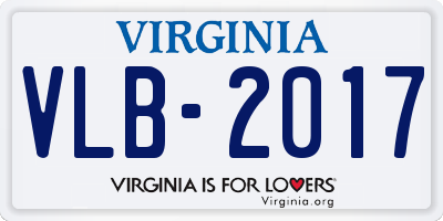 VA license plate VLB2017