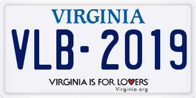 VA license plate VLB2019