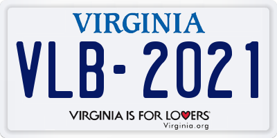 VA license plate VLB2021