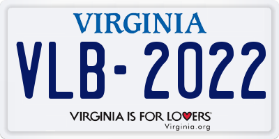 VA license plate VLB2022