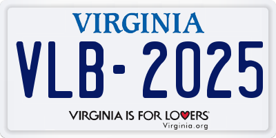 VA license plate VLB2025