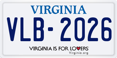 VA license plate VLB2026