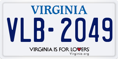 VA license plate VLB2049