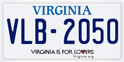 VA license plate VLB2050