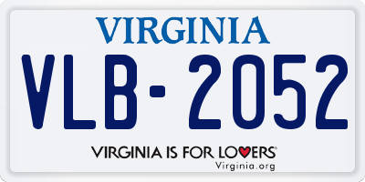 VA license plate VLB2052