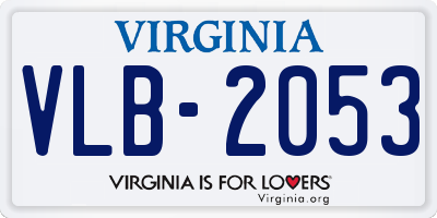 VA license plate VLB2053