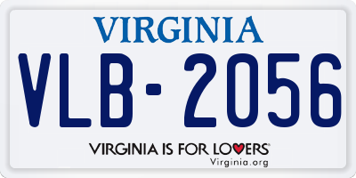 VA license plate VLB2056