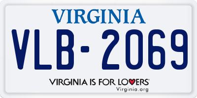 VA license plate VLB2069