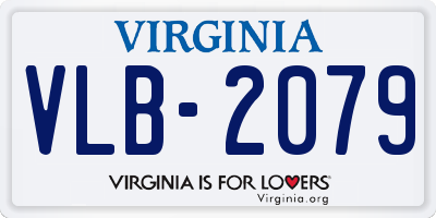 VA license plate VLB2079