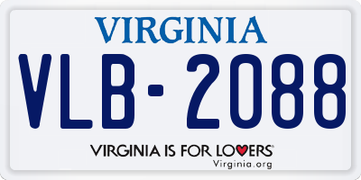 VA license plate VLB2088