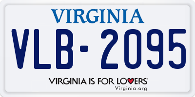VA license plate VLB2095