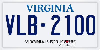 VA license plate VLB2100