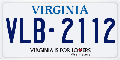 VA license plate VLB2112