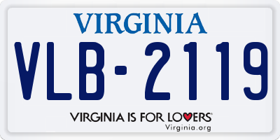 VA license plate VLB2119