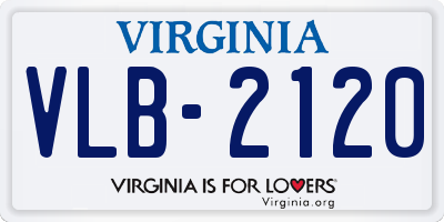 VA license plate VLB2120