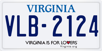 VA license plate VLB2124