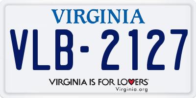 VA license plate VLB2127