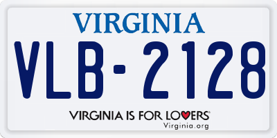 VA license plate VLB2128