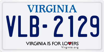 VA license plate VLB2129
