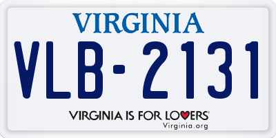VA license plate VLB2131