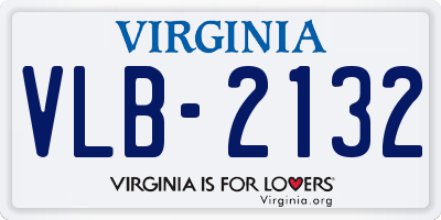 VA license plate VLB2132