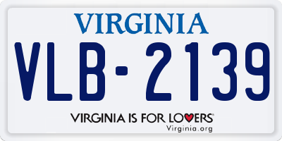 VA license plate VLB2139