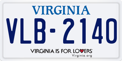 VA license plate VLB2140