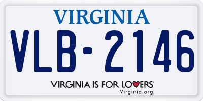 VA license plate VLB2146