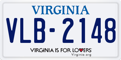 VA license plate VLB2148
