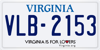 VA license plate VLB2153